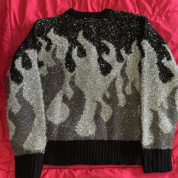 Forever 21 Metallic Flame Sweater - Picture 2 of 4